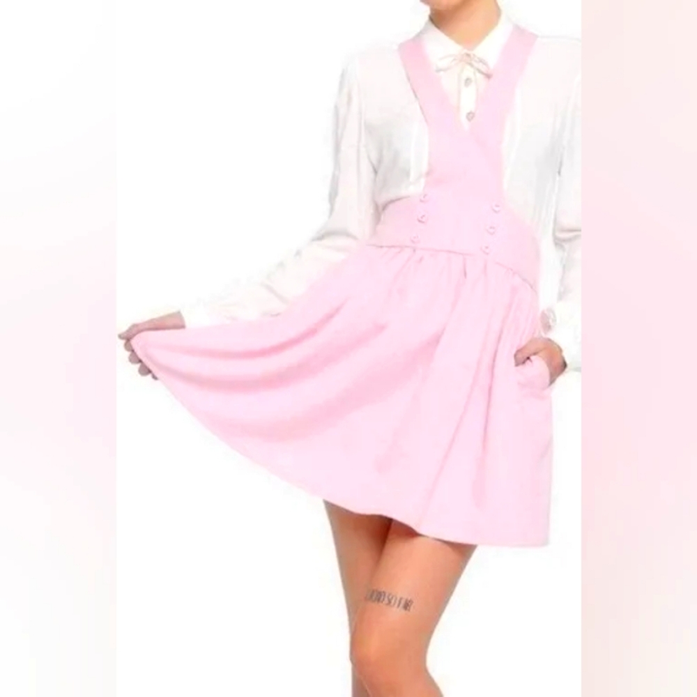 Baby Pink Hot Topic Overall Dress
